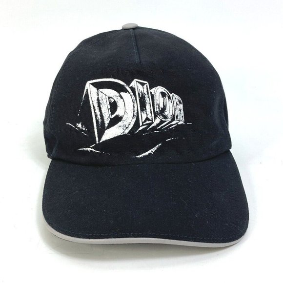 Dior 243C904I4511 Logo print hat cap baseball cap cotton Black main image 10